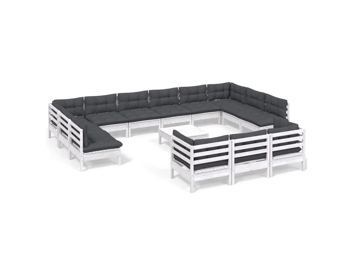 Garden Lounge Set, Garden Lounge Sets Vidaxl Branco Madeira De Pinho (n/a)