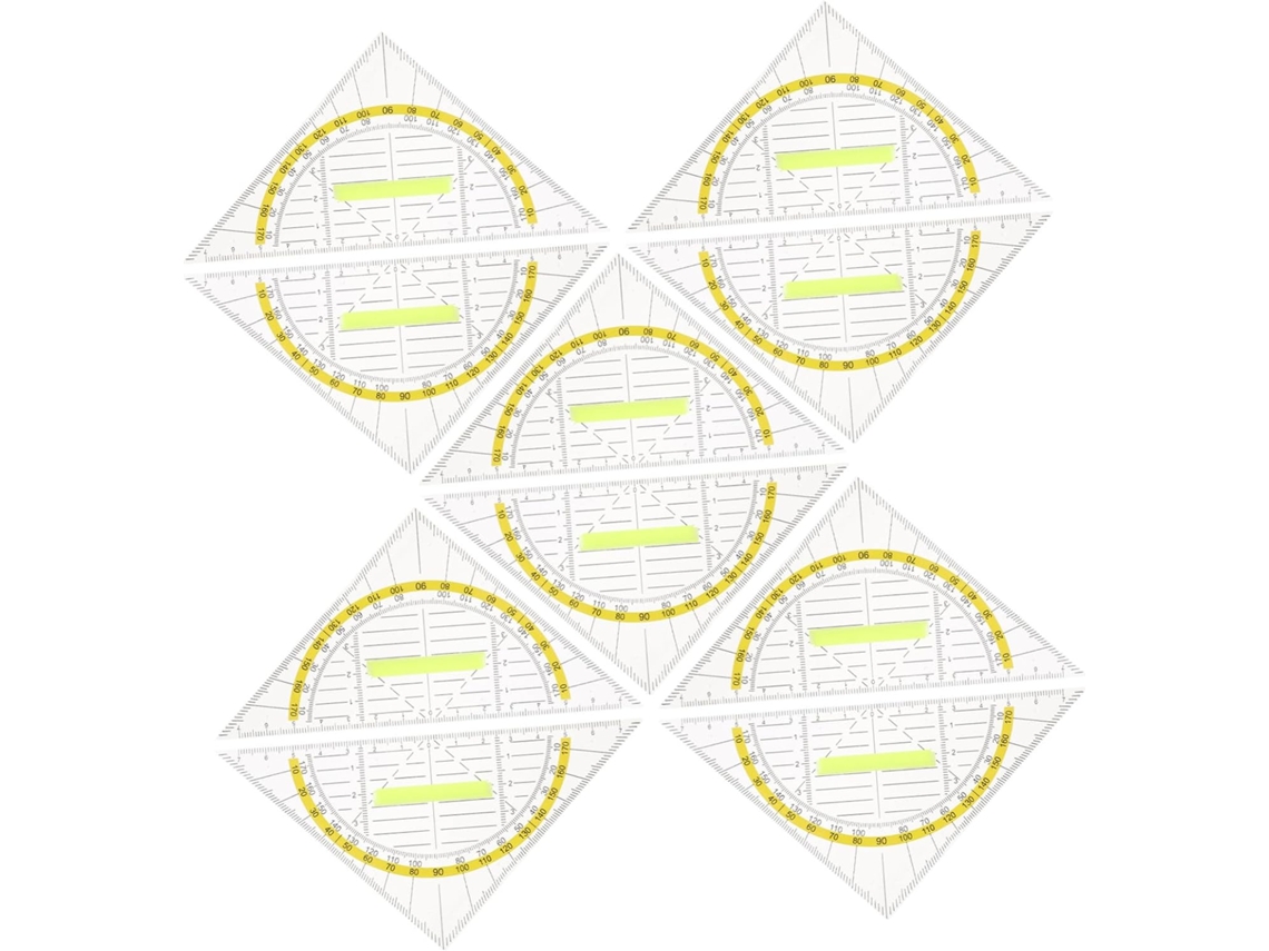 Kit De 10 Réguas Transparentes Com Cabo, Régua Multifuncional Para
