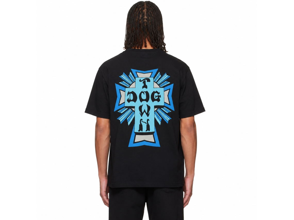 Dogtown Cross Logo Color T-shirt Black Unisex Adults Size:l