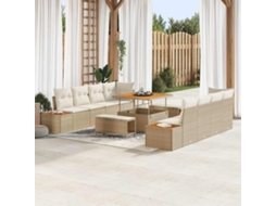 Vidaxl Conjunto De Sofá De Jardim 11 Unid. 10-número De Lugares Bege