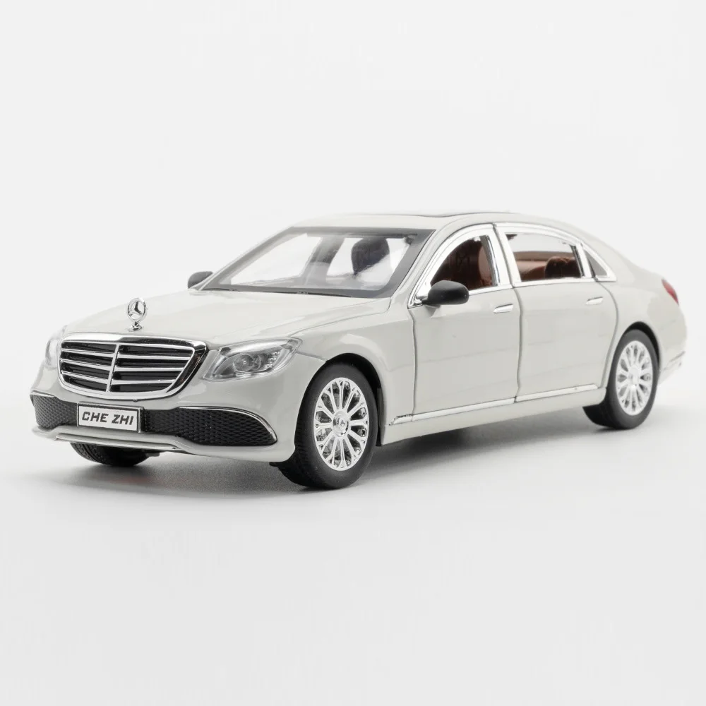 (e300 Branco) 1:24 - Miniatura De Carro - Luzes E Música - Portas Abrem