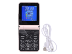 2026zentro-telefone Flip 2g Para Idosos Tela Dual 2.6 Polegadas Botões Grandes Alto Volume Lanterna Bateria 1400mah Preto Ouro