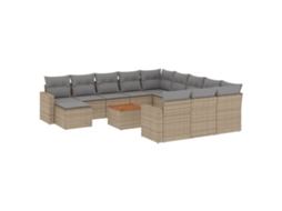 Garden Sofa Set, Garden Sofa Sets Vidaxl Bege Rattan / Vime (n/a)