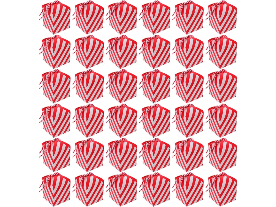 48 Elegantes E Românticas Caixas De Papel Vermelho Para Doces Casamento, Ideais Para Presentes De Casamento E Natal, Com