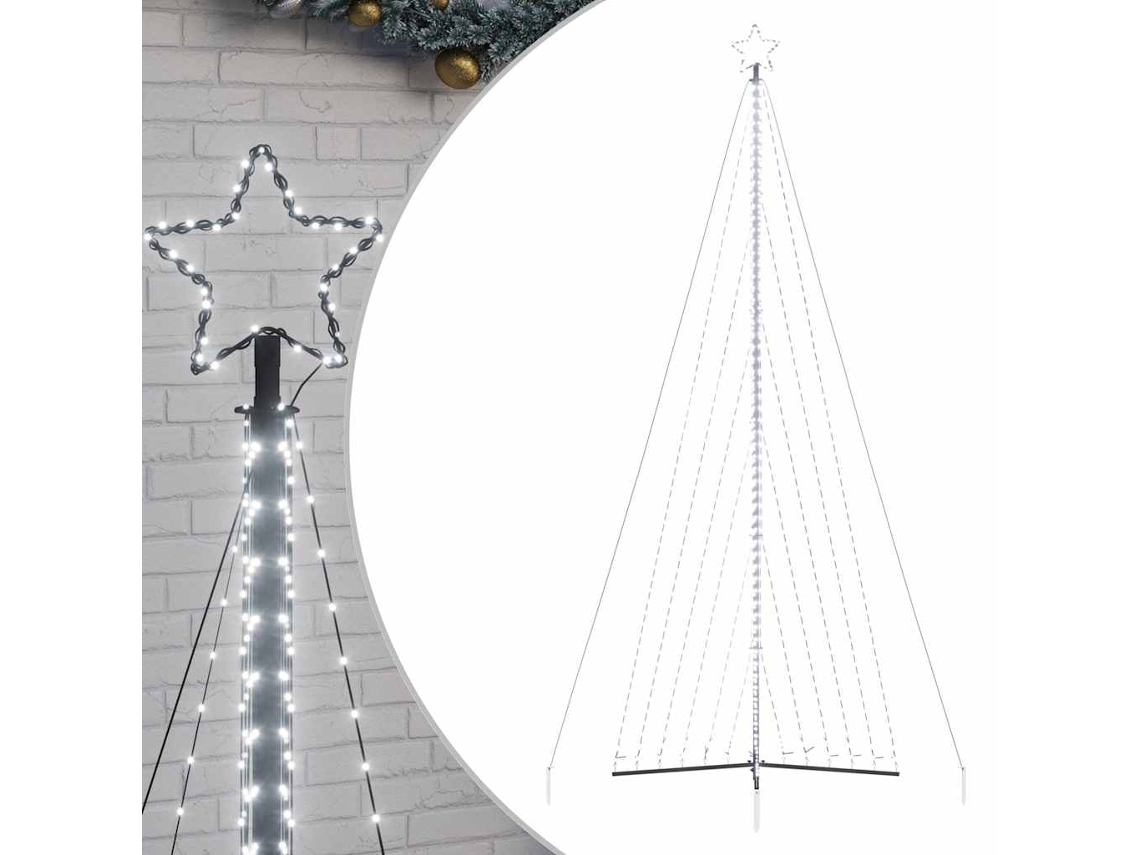 Árvore de natal led VIDAXL Branco Aço revestido a pó (476 cm)