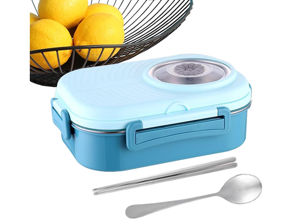 Lancheira De Aço Inoxidável – Recipiente Para Alimentos Com 3 Compartimentos, Estrutura Em Metal De Qualidade Alimentar