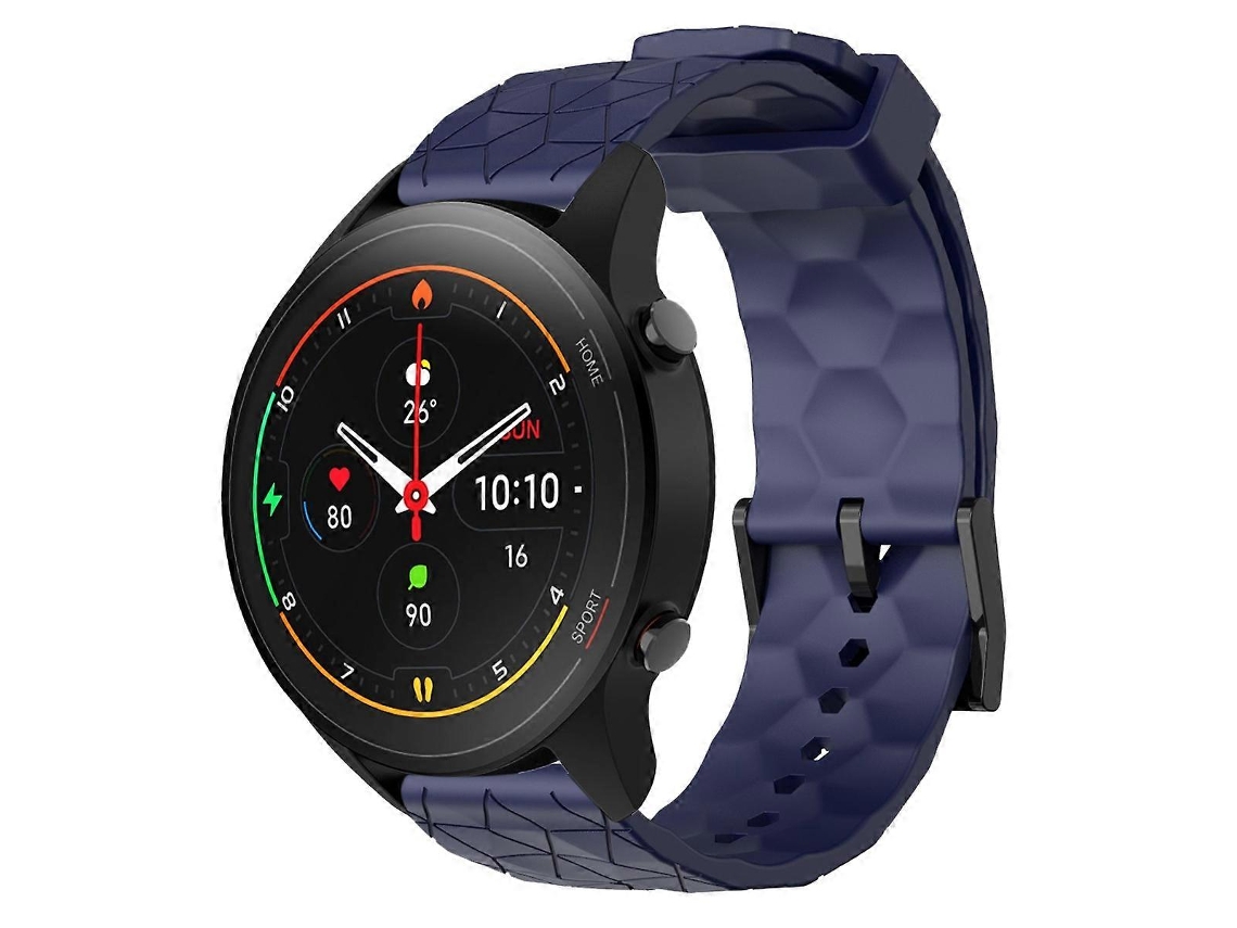 Pulseira De Silicone De Cor Sólida Com Estampa De Futebol Para Xiaomi Mi Watch S1 Pro 22mm