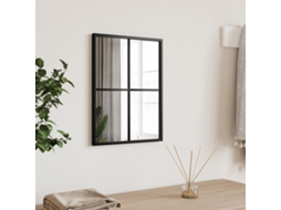 Vidaxl Espelho De Parede Retangular 30x40 Cm Ferro Preto