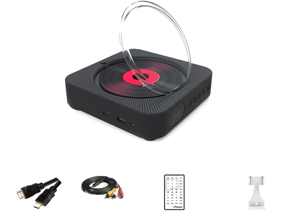 Leitor De Áudio Multifuncional Vcd/cd/dvd Com Alto-falante Bluetooth, Rádio Fm, De Cd De Parede Com Repetidor