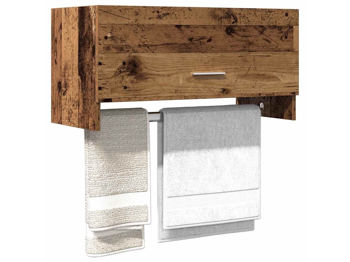 Vidaxl Armário Madeira Velha 70x32,5x35 Cm Madeira Trabalhada