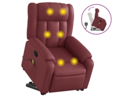 Stand Up Massage Recliner Chair, Stand Up Massage Recliner Chairs Vidaxl Vermelho Couro Artificial