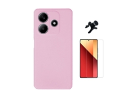 Capa Clearglass para Xiaomi Xiaomi Redmi Note 14 PHONECARE Resistente Rosa