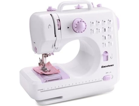 Máquina de Costura Automática de Linha Dupla Duas Velocidades Ponto Ajustável Máquina Doméstica com Luz de Costura Embutida EXCELVAN