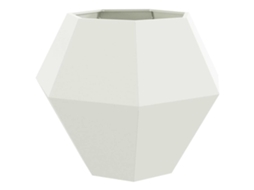 Conjunto 1 Vaso De Exterior Vidaxl Branco Aço (100 X 100 X 80 Cm)