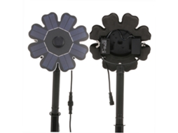 Bomba Solar 2w Para Banhos De Pássaros Com Painel Floral E Estaca