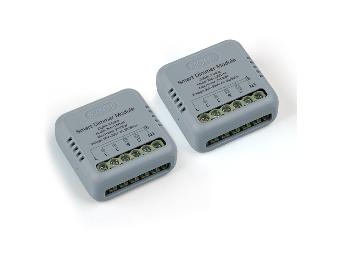 Mini módulo dimmer LED embutido inteligente Zigbee, requer Zigbee, 2 módulos