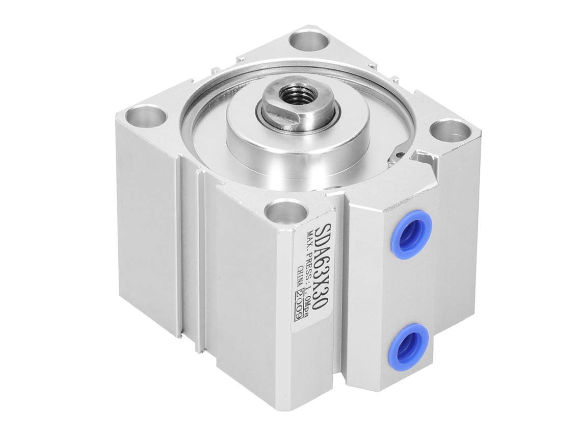 Cilindro De Ar Pneumático Fino De Ação Dupla Em Alumínio Sda63x30 Bore Equipamento