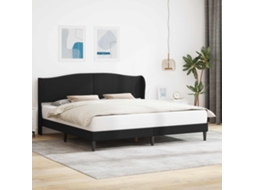 Vidaxl Estrutura Da Cama Preto 180 X 200 Cm Couro Sintético