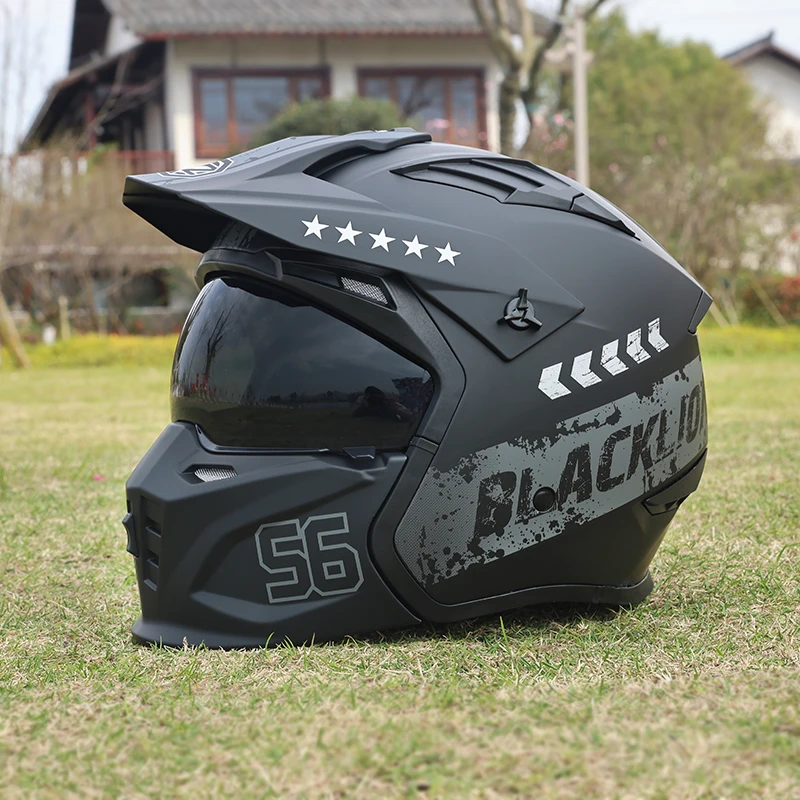Capacete De Motocicleta Com Certificação (l)dot, Feito De Material Abs De Alta Resistência E Respirável.