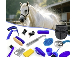 Kit De Higiene E Cuidados Para Cavalos (15 Peças), Ferramentas Para Limpeza De Cascos, Conjunto Completo De Ferramentas Para Higiene Equina.