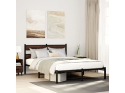 Vidaxl Cama Sem Colchão Com Cabeceira 160x200 Cm Carvalho Castanho