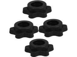 Conjunto De 4 Porcas Sextavadas Autotravantes Plástico Preto Ipetboom