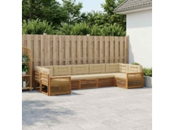 Vidaxl Conjunto De Sofás Para Exterior 7 Pcs Natural E Bege