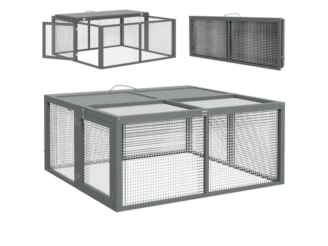 Barraca de Garagem Reforçada, À Prova D'água, Zíper, 162x221,5x163cm Cinza S/MARCA