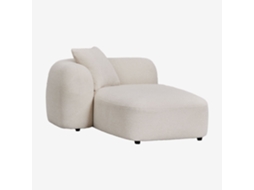 Sklum Módulo Chaise Longue Esquerdo Para Sofá Modular Em Chenille Coco Poliéster                       Chenille Branco Grosso