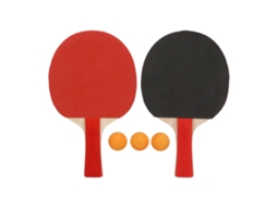 Conjunto De Tênis De Mesa Portátil Com 2 Raquetes Grip De Aperto E 3 Bolas Para Entretenimento Diário