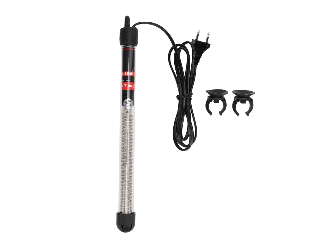 Aquecedor Submersível Para Aquário Com Termostato Automático Ajustável Vidro Com 2 Ventosas