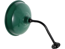 Abajur Suspenso Para Exterior Em Esmalte Verde, 35 Cm, Haste Curva.