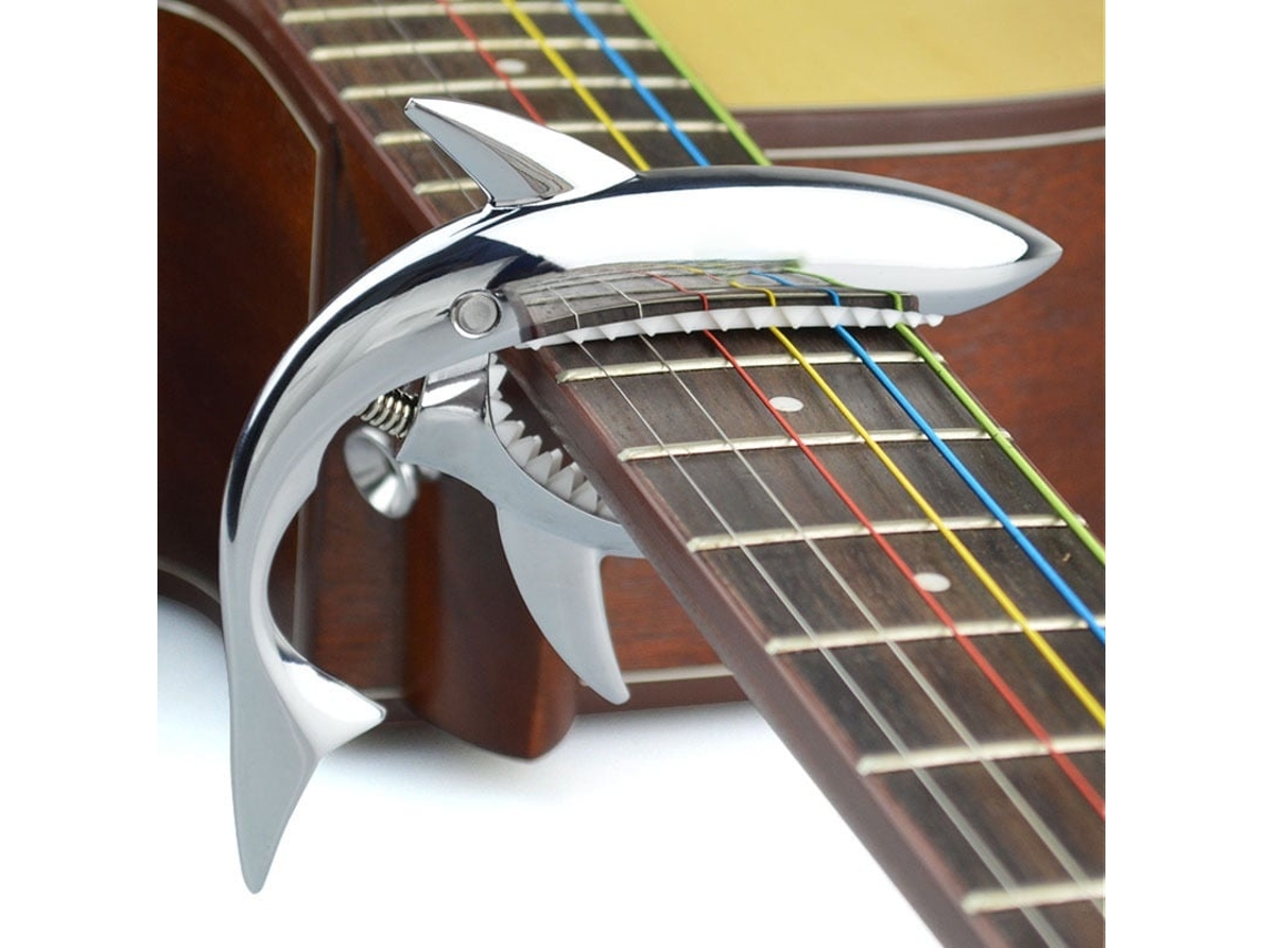 Lurelia Capotraste Shark De Liga De Zinco Para Violão E Guitarra