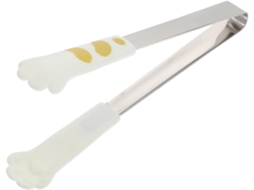 Magiclulu Conjunto De 2 Pinças Resistentes Em Aço Inoxidável Para Petiscos Gato Com Pontas Resina Salada E Bife