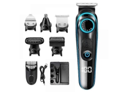 Máquina De Cortar Cabelo Profissional 5 Em 1, Aparador De Barba Elétrico Com Visor, Sem Fio, Recarregável Via Usb E À Prova D'água.