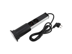 Tampo de mesa retrátil (3 pinos com USB, padrão europeu, voltagem de 250 V)