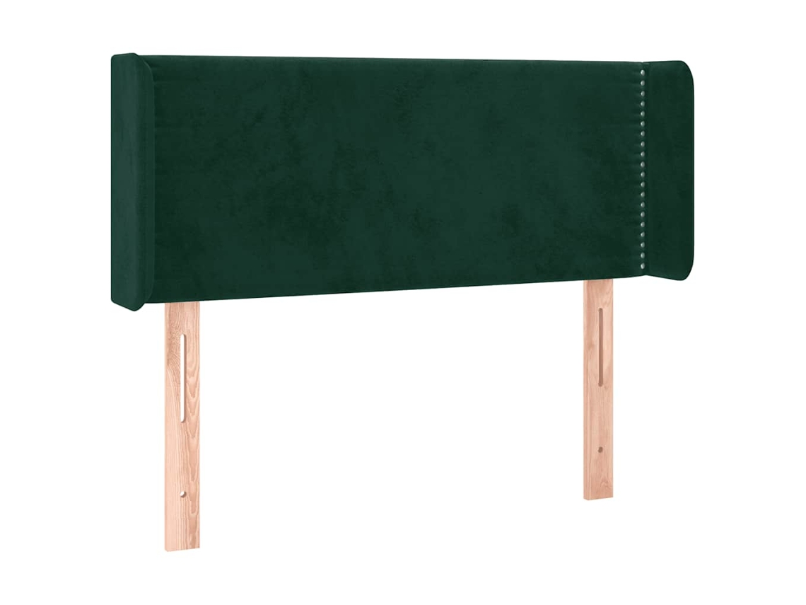 Cabeceira de Cama com Abas Veludo Verde Escuro MAISON EXCLUSIVE (103x16x78 cm)