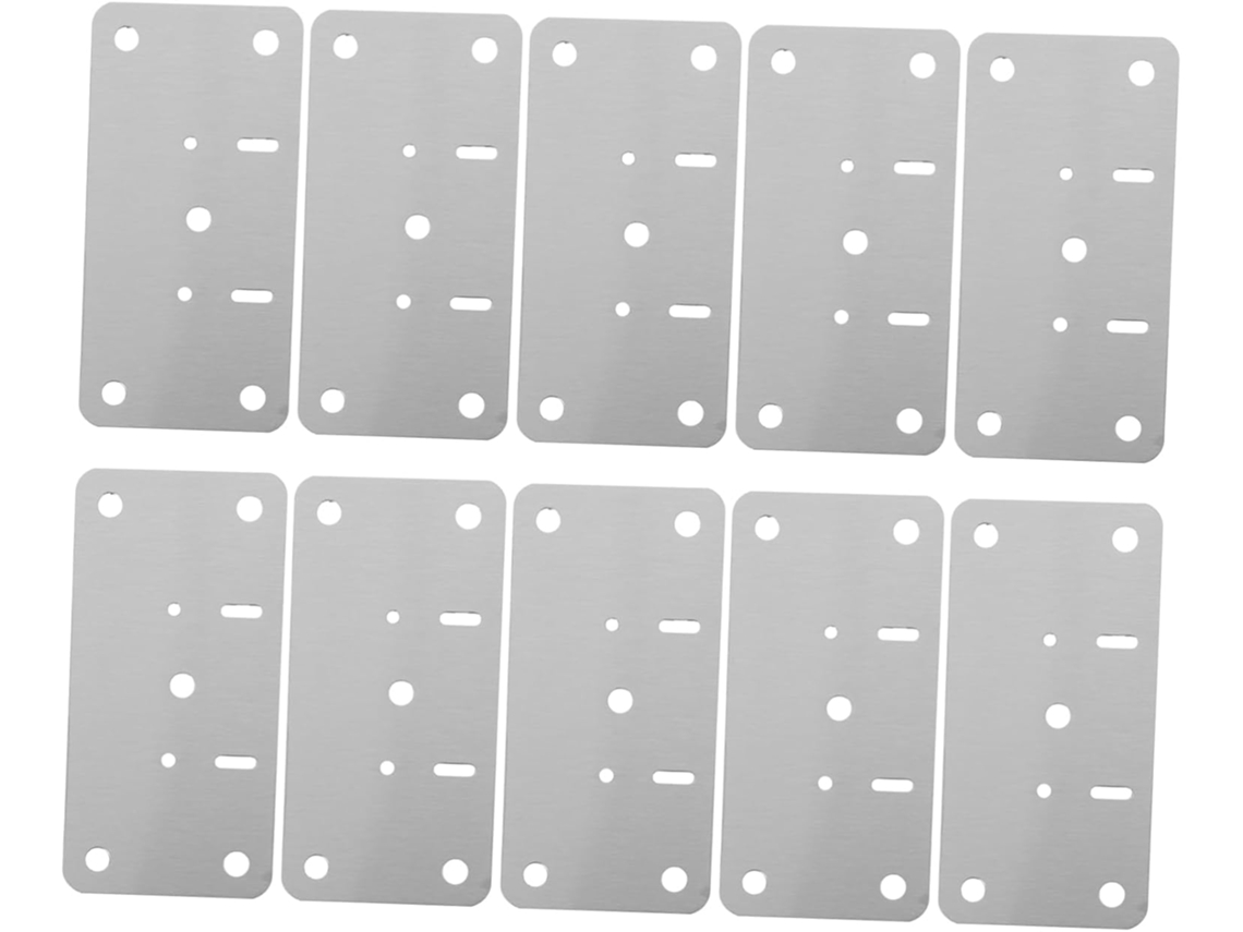 Kit Com 10 Placas De Reparo Para Dobradiças Portas Armários E Cozinha.