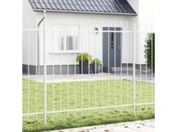 Cerca De Jardim Com Ponta De Lança Branca 3,4x1,5 M Em Aço Lovely Home