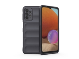 Capa Halinuia Para Samsung Galaxy A32 5g Magic Shield Tpu Flanela Cinzento Escuro (proteção Integral, Interior Em Flanela)