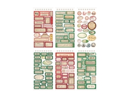 12 folhas de adesivos retro para planner e scrapbook | S/MARCA