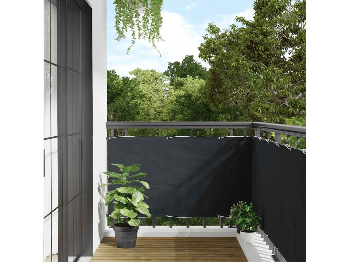 Vidaxl Tela Varanda Tecido Oxford 75x600 Cm Antracite