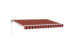Conjunto 1 Toldo Retrátil Vidaxl Laranja Alumínio (3 X 2,5 M)