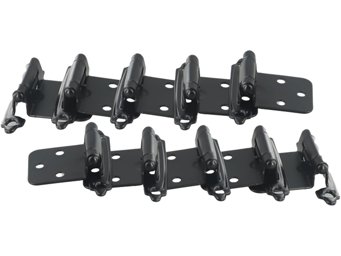 Dobradiças De Sobreposição Com Fechamento Automático, Pacote Com 10 Unidades, Design Resistente, Perfeitas Para Armários