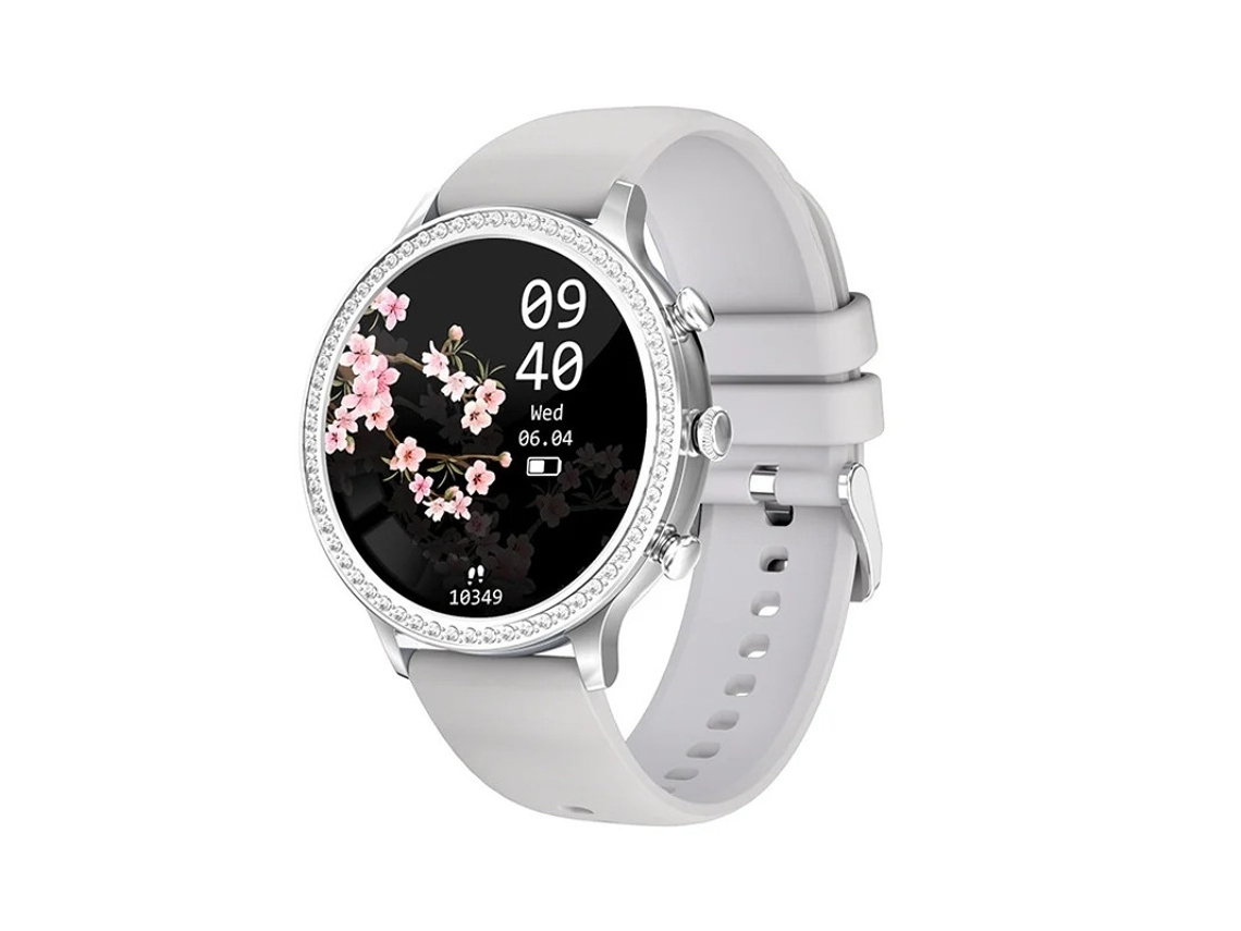 Relógio Inteligente Feminino Diamond Smartwatch Bluetooth 1.32 Polegadas Com Rastreador de Frequência Cardíaca Fitness Bestvite