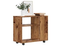 Vidaxl Mesa De Apoio Madeira Velha 70x35x55 Cm Madeira Trabalhada