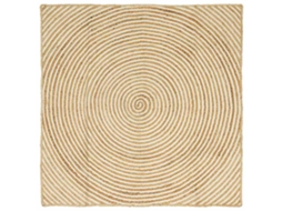 Conjunto 1 Tapetes De Área Vidaxl Branco Juta (160 X 160 Cm)