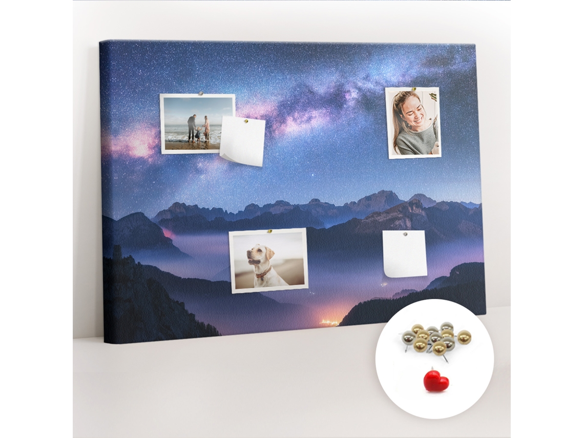Quadro De Cortiça Com Impressão Via Láctea Para O Corredor Espelharte (70x100 Cm)