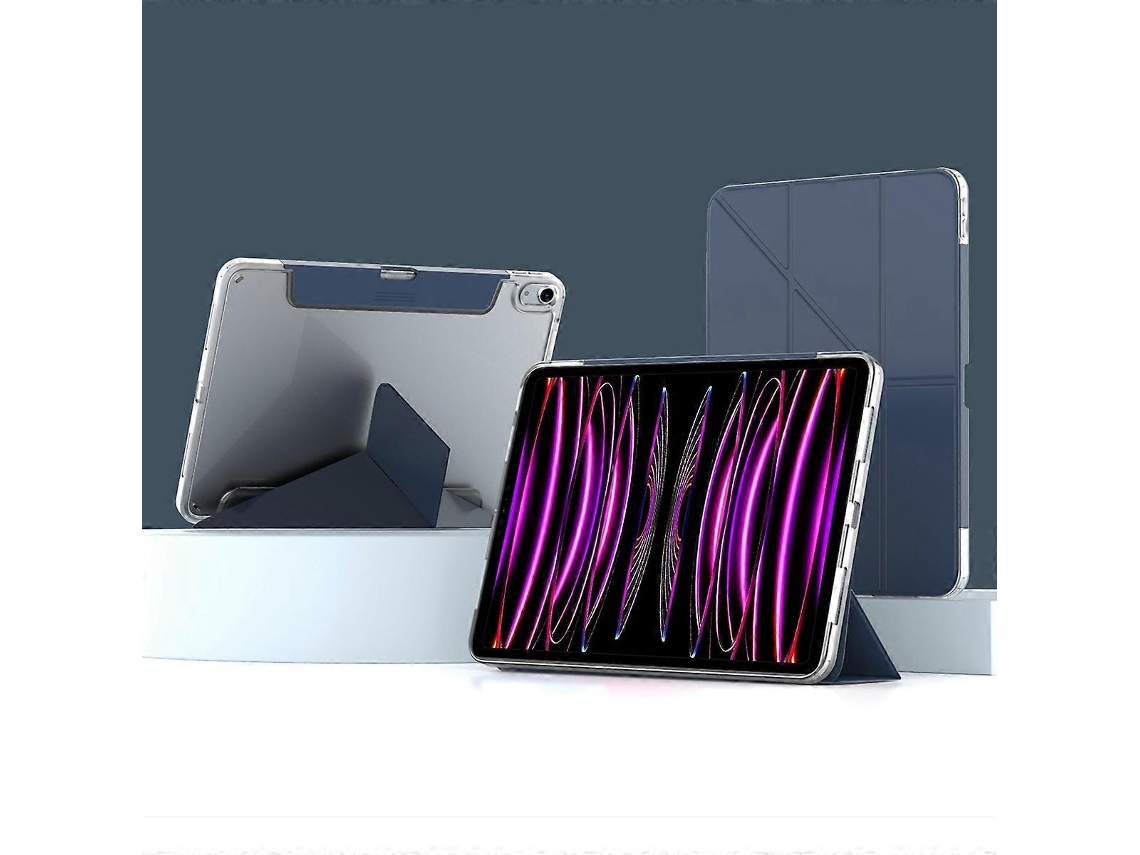 Capa de couro inteligente com suporte multideformação Webake para tablet