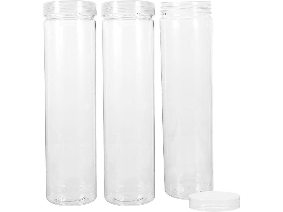 Conjunto De 3 Recipientes Armazenamento Cozinha Com Tampas Transparentes Herméticas, Recipientes Reutilizáveis Para